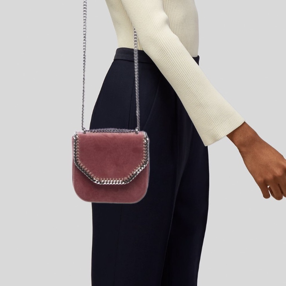 Stella McCartney Pink Velvet Bag